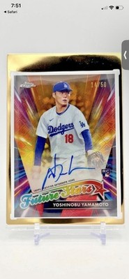 2024 Topps Chrome Logofractor Edition - Future Star Auto Yoshinobu. Yamamoto /50