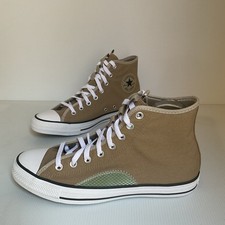 Converse All Star Chuck Taylor High Top Tan Green Canvas Men  s 9 Women  s 11