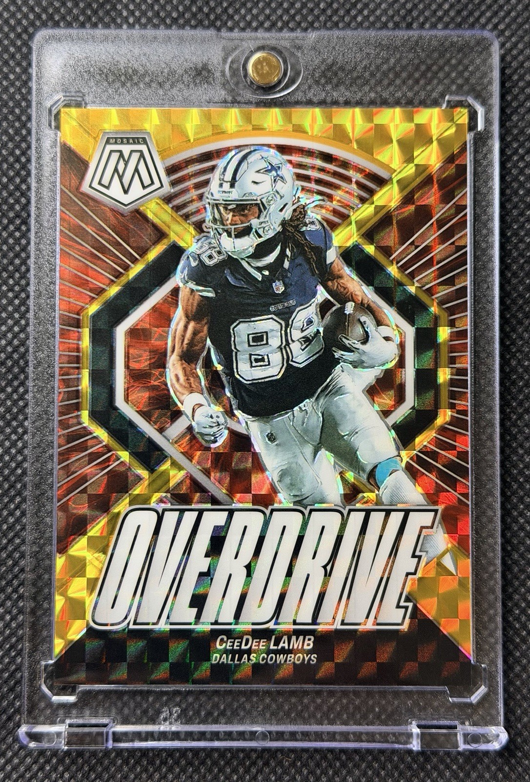 2024 PANINI MOSAIC CEEDEE LAMB GOLD PRIZM OVERDRIVE #D/10 COWBOYS