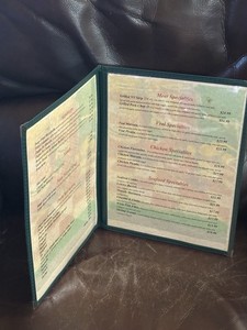 Menu Cover, Double Fold, 9-3/8" x 12-1/8" Forest Green  (42 )