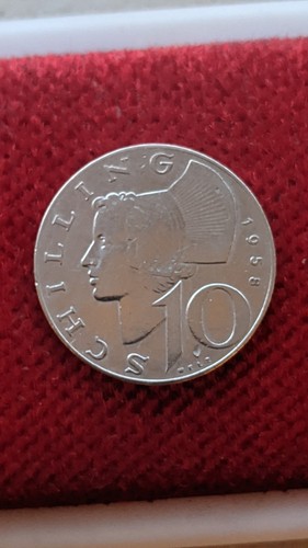 Münze 10 Schilling 1958 Silber 0,640 Österreich