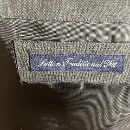 Lands End 2 Piece Suit Mens 42R 34x30 Gray Solid Wool Double Vented Two Buttons - Picture 10 of 16
