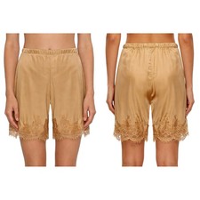 Women Undershorts Sleepwear Half-slip Beach Pettipants Bar Eyelash Trim Bedroom