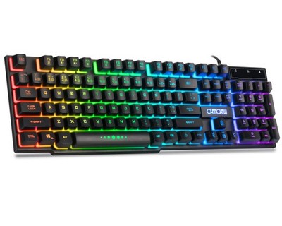 Wired Gaming Keyboard for Mac PC PS5 PS4 Xbox One Gamers RGB Backlit | LED Me...