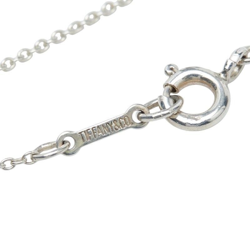 Auth Tiffany&Co Beans Necklace Women's SV925 Silver 42cm Long Pendant 10x7mm thumbnail 7