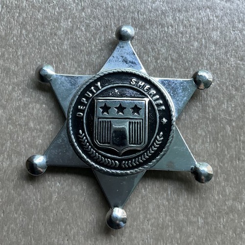 Deputy Sheriff Badge Reproduction Six-Point Star Law Enforcement Prop