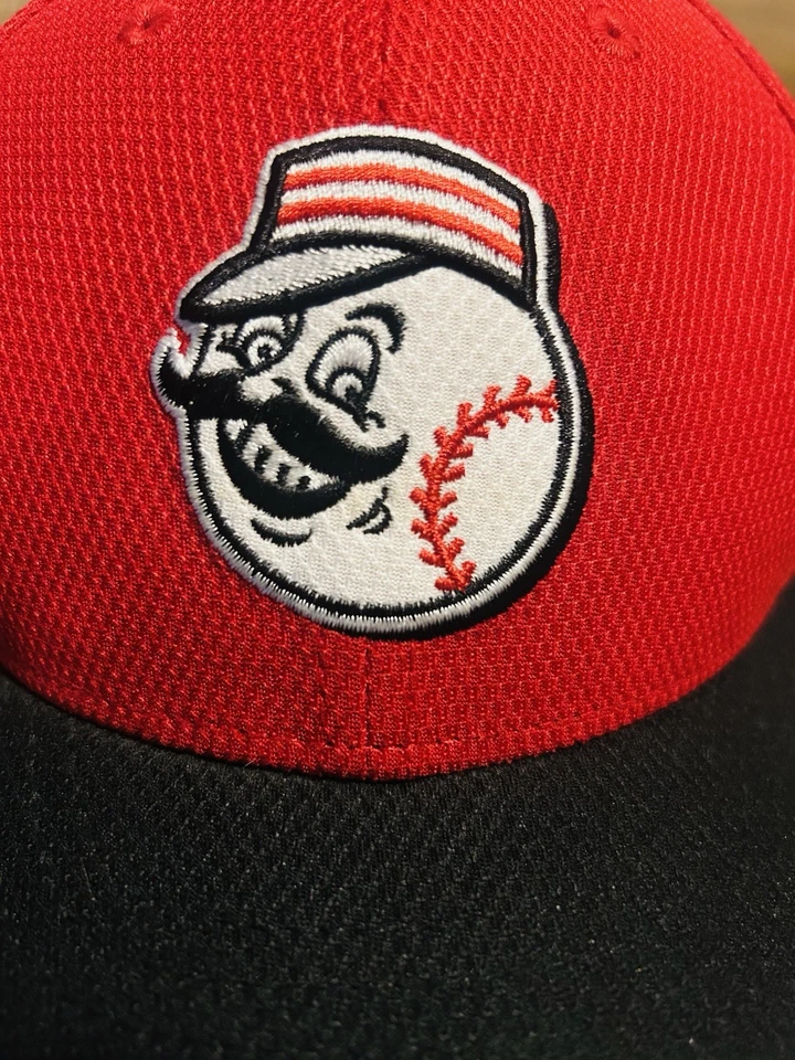 Cincinnati Reds New Era 59FIFTY Hat Red Diamond Low Profile Fitted Cap Sz 7-1/2 - Image 2 of 4