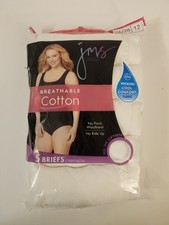 5 pair Ladies Hanes White Just My Size Cotton Panty Briefs size 12
