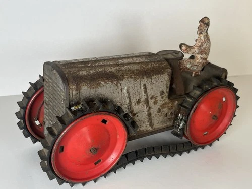 Marx Wind-Up Tractor Vintage Working Metal