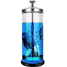 Disinfectant Sterilizer Jar Durable Glass Nail Tools BarberShop Hair Stylist 50