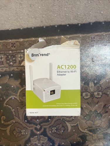 BrosTrend AC1200 WiFi to Ethernet Adapter 1200Mbps Dual Band Universal Wirele... - Picture 1 of 4