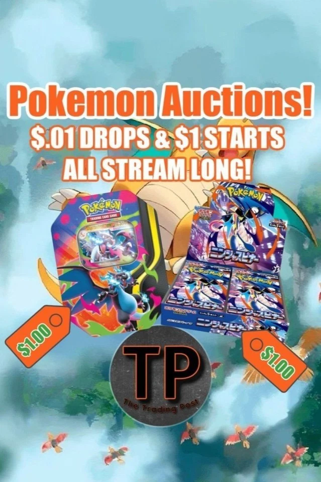 $1 Start Pokemon Auctions | Packs, Bundles, Boxes w/ Jake