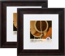SimpleMe 8x8 Solid Wood Picture Frame with 4x...