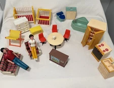 WOLVERINE Doll House Furniture All Rooms In The House 20 Items USA & Hong Kong