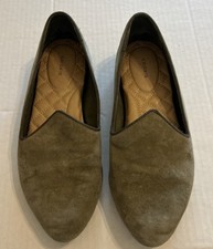 Birdies The Heron Green Suede Pointed Toe Comfort Flats Pointed Toe Loafers Sz 5