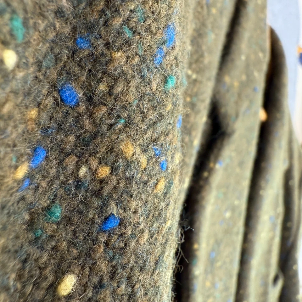 Chaqueta Abrigo Deportivo Rick Pallack Tweed Donegal 48 Lana Angora Verde Oliva Raro XL Foto 3 de 4