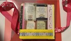 Handmade Mini Photo Scrapbook for Swap Cards, Pink Red Ribbon, Floral — photo 6