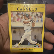 Fleer 1991 Fleer Base Set Jose Canseco #5 Oakland Athletics MLB