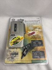 GE Micro Cassette Voice Recorder 3-3583 W/ Microphone & 2 Tapes New Sealed READ