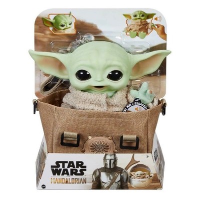 STAR WARS MANDALORIAN THE CHILD BABY YODA 11'' TALKING PLUSH IN SATCHEL, Grogu.