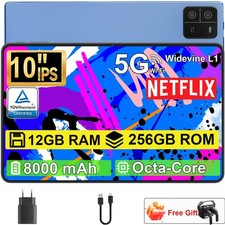 2026 Newest Tablet 10in Android Tablet 12GB RAM 256GB ROM Octa-core Widevine L1