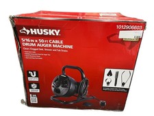 Husky 5/16 in X 50 ft Cable Drum Machine Auger For Drain Cleaning 1012906603