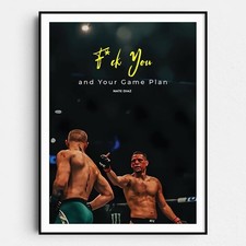 Nate Diaz MMA Quote Print Unframed Wall Art Gym Decor Gift 24x36