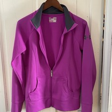 Women's Under Armour Semi-Fitted Full Zip Sz M Hiking, Running
