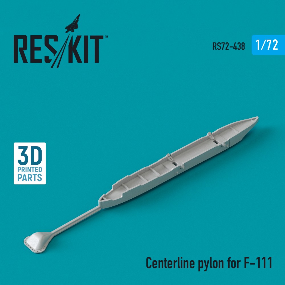 ResKit RS72-0438 1:72 Centerline pylon for General-Dynamics F-111 3D-Printed