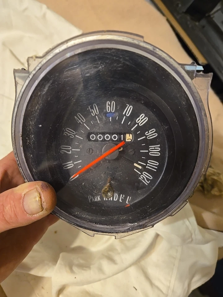 Buick GS Century Regal 1973-77 velocímetro de fábrica indicador advertencia de velocidad 0 millas Foto 2 de 4