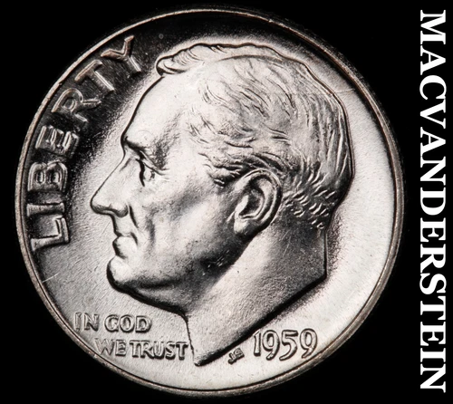 1959 Roosevelt Dime- Silver- Choice Gem Brilliant Uncirculated #J2466