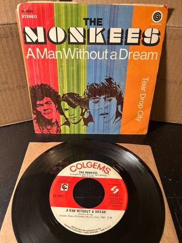 The Monkees 1969 Tear Drop City PS Picture Sleeve 45 Beatles Elvis rare