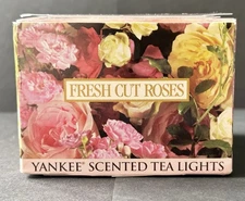 Yankee Scented Tea Lights “Fresh Cut Roses” 12 Scented Tea Light Candles