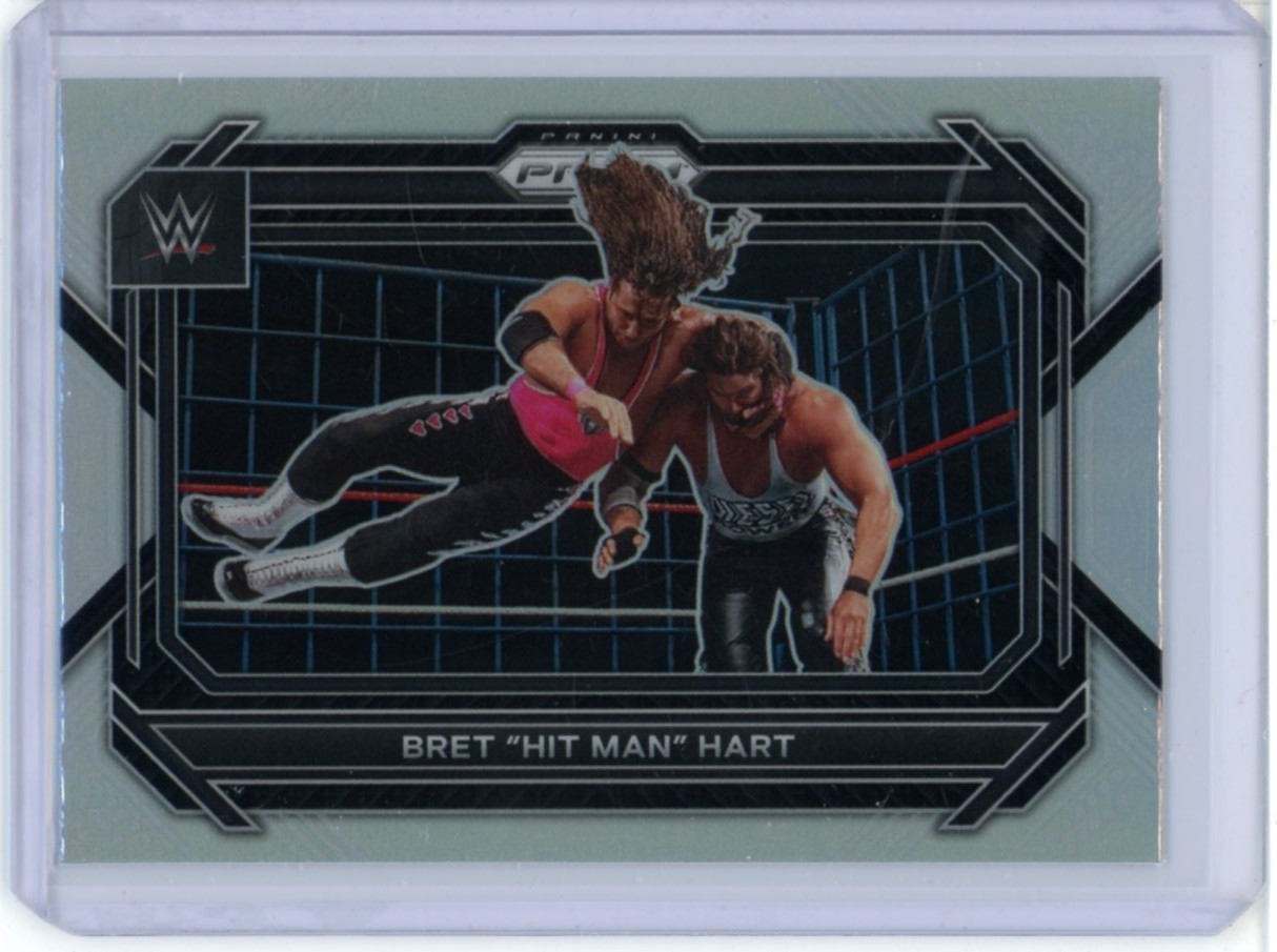 2023 PANINI PRIZM WWE WRESTLING SILVER PRIZM BRET "HIT MAN" HART #58