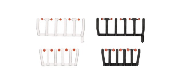 Herpa 054843 - 1/87 80 Signal Lights Orange With Black And White Bases New