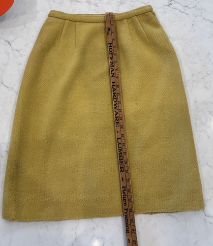 Vintage 1950’s -60’s Maurice Renter Original Wool Suit Mustard Yellow - Picture 14 of 16