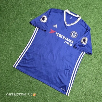🇬🇧Adidas Chelsea FC Eden Hazard#10 2016/2017 Home Blue Jersey XL