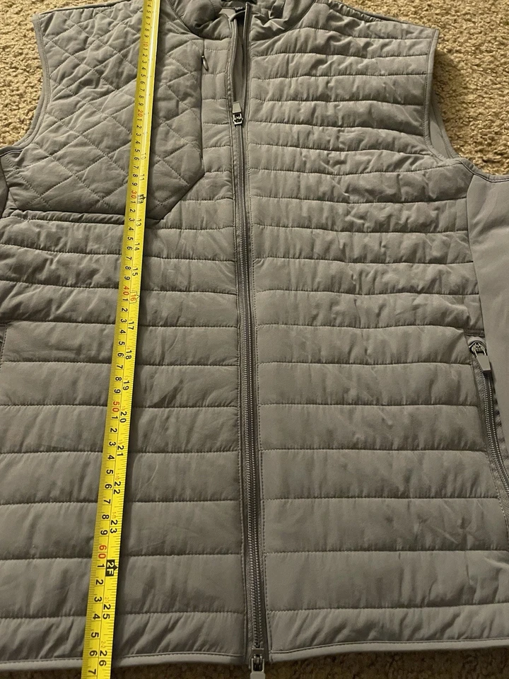 Vivid Golf Lightweight Hybrid Vest 4-way Stretch Thermal Gray Logo Large JBHS - Image 4 of 4