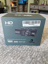 Yansoo 3 Channel Dash Cam Front and Rear Inside,1080P Three Way Triple Car Cam