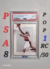 2001 Fleer Showcase Zach Randolph Legacy Collection #d/50 PSA 8 Low Pop Z-BO RC