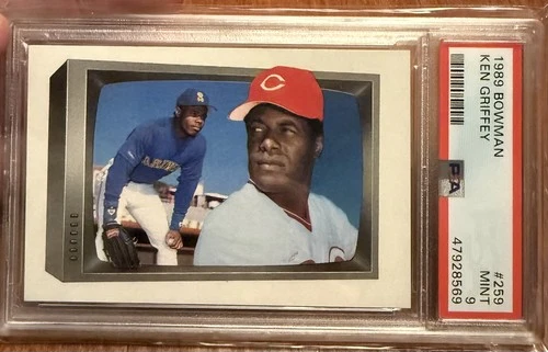 1989 BOWMAN #259 KEN GRIFFEY JR. KEN GRIFFEY SR. PSA 9!!!
