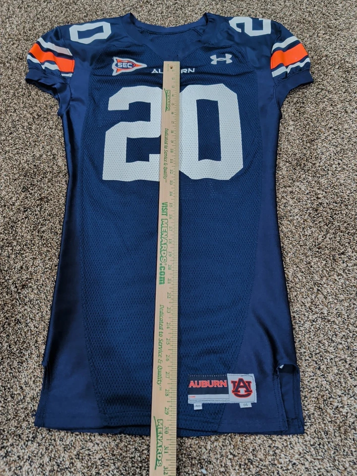 Camiseta de fútbol americano SEC Auburn Tigers Under Armour talla 40 emitida por el equipo de jugadores usada en excelente estado Foto 4 de 4