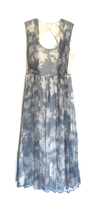 Carven Blue Silk Maxi Dress Size 42