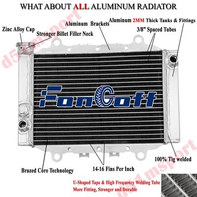 Aluminum Radiator For Yamaha 2007-2014 Grizzly 400 450/ 2003-2006 Kodiak 400 450