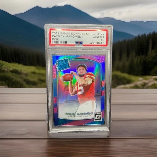 2017 Panini Optic Pink Patrick Mahomes Rc #177 PSA 10 Gem Mint Pop 668 Hof Bound