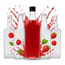 5x Glasflasche WHISKY 500ml f&uuml;r Lik&ouml;r Whisky Wein Ansatz &Ouml;l Alkohol
