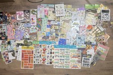 Large Scrapbook Sticker And Embellishment Lot 60 Packs New Stickers Loose Sheets