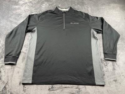 Vintage Nike Golf Lexus 1/4 Zip Pullover Herren 2xl Schwarz Grau Dri Fit Händler