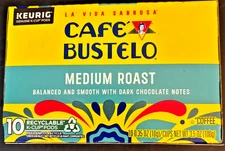 Cafe Bustelo Medium Roast Keurig K-Cup Coffee Pods 10ct