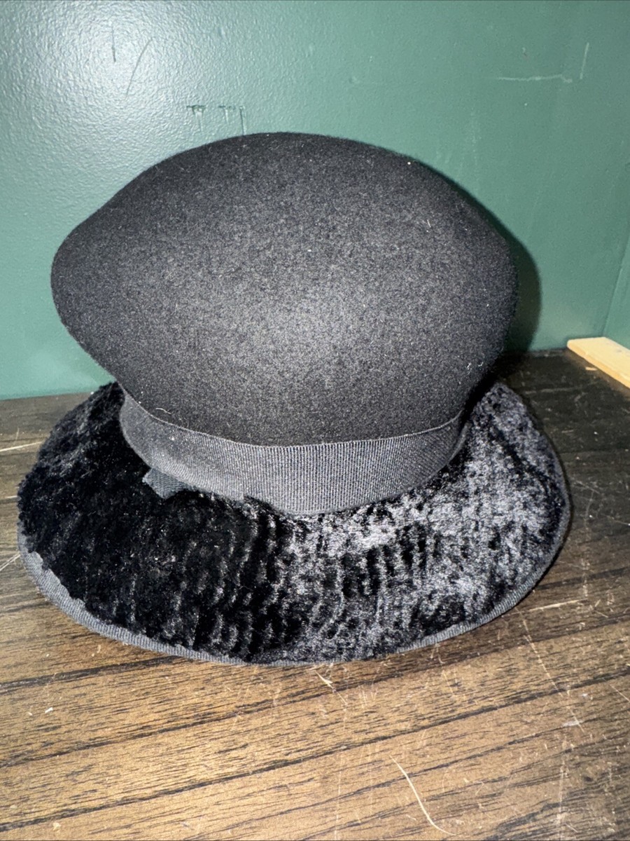 PLATANIA HAT VINTAGE BLACK WOOL ITALY WOMENS ACCESSORY ONE SIZE OS s-l400.jpg main image 2